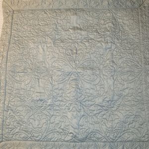 2 Wamsutta Satin Sea Glass Blue Euro Shams